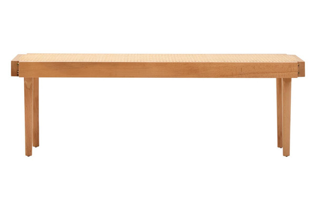 Premier Housewares Cebu Natural Cane And Beech Wood Bench