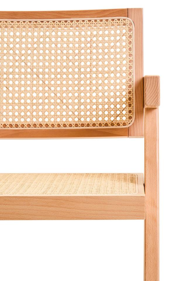 Premier Housewares Cebu Natural Cane And Beech Wood Dining Chair
