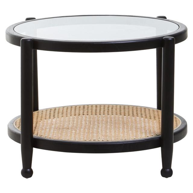 Premier Housewares Cebu Rattan And Glass Coffee Table
