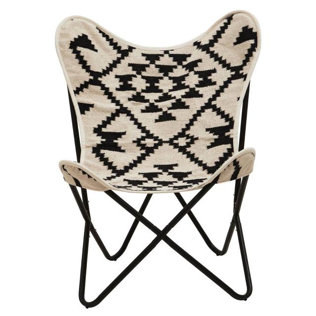 premier housewares Cefena Black and White Butterfly Chair