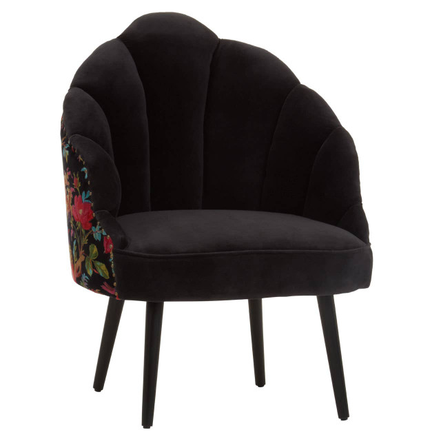 Premier Housewares Cefena Peacock Design Scalloped Chair