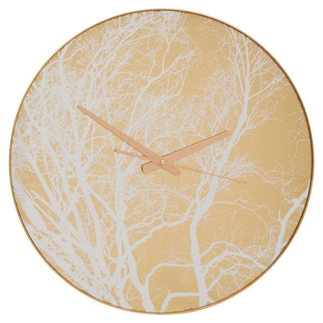 Premier Housewares Celina Gold Finish Branch Design Wall Clock