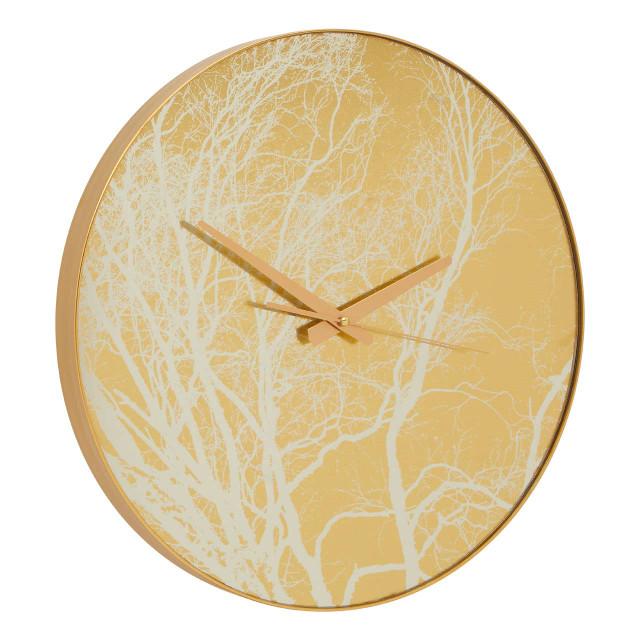 Premier Housewares Celina Gold Finish Branch Design Wall Clock