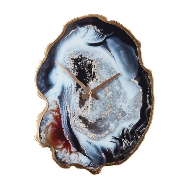 premier housewares Celina Multicolour Agate Effect Wall Clock