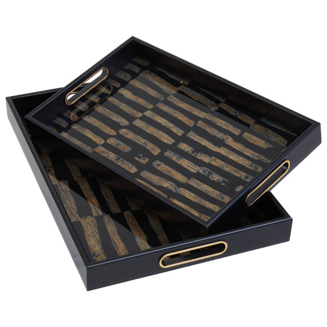 Premier Housewares Celina Set Of Two Rectangular Trays