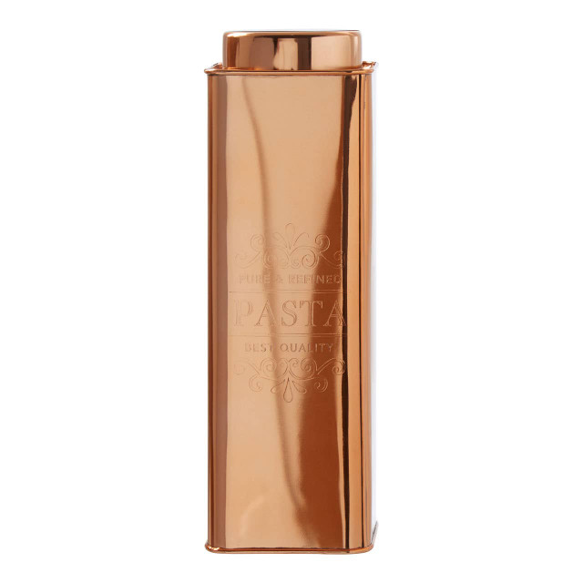 Premier Housewares Chai Square Copper Finish Pasta Canister