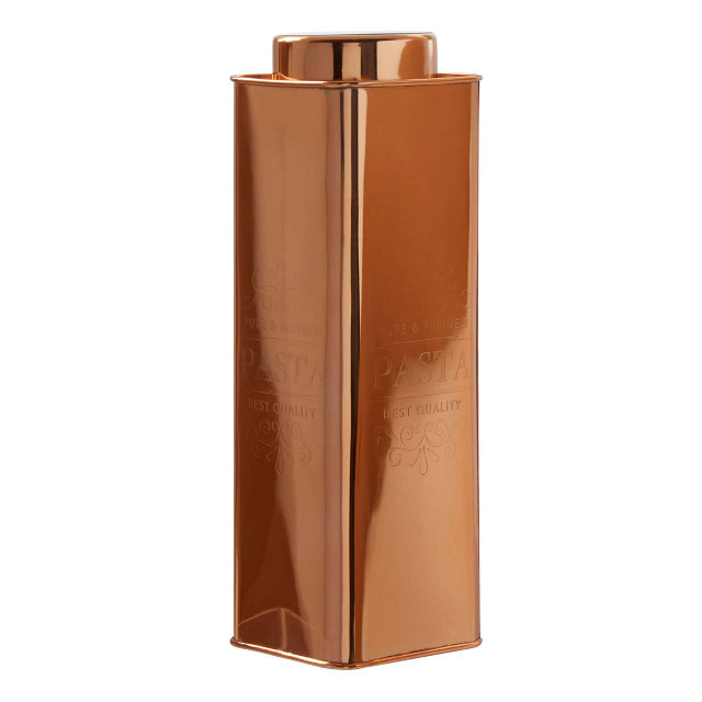 Premier Housewares Chai Square Copper Finish Pasta Canister