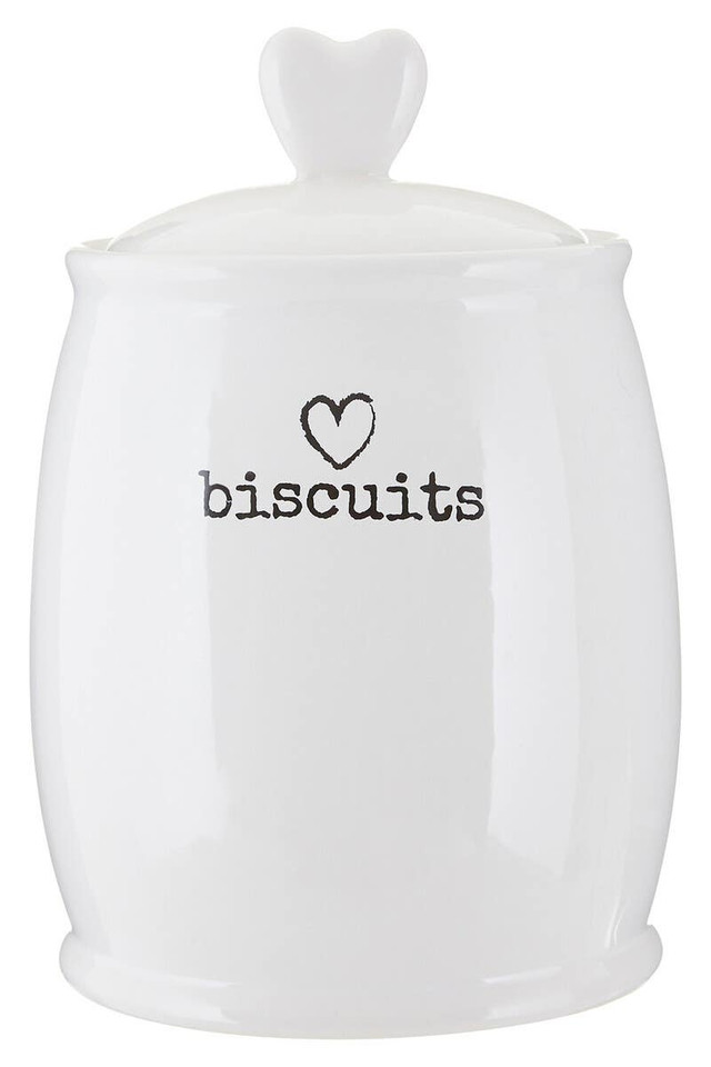 Premier Housewares Charm White Dolomite Biscuit Canister