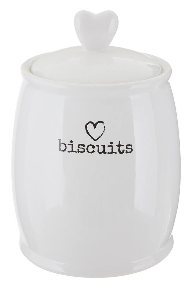 premier housewares Charm White Dolomite Biscuit Canister