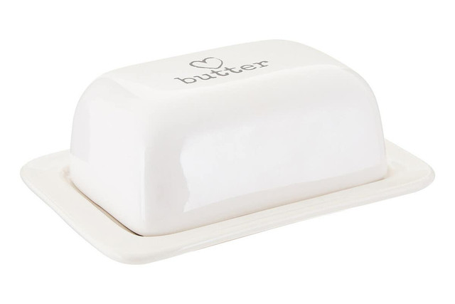 premier housewares Charm White Dolomite Butter Dish