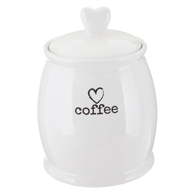 Premier Housewares Charm White Dolomite Coffee Canister