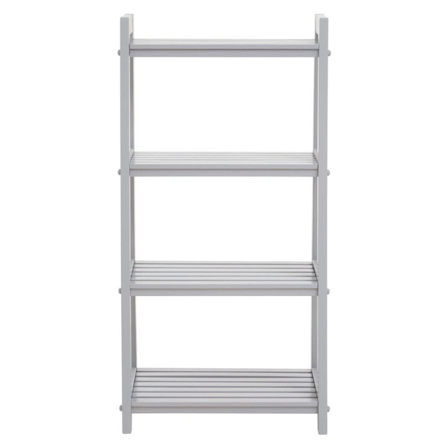 Premier Housewares Chester Grey Wood Four Tier Shelf Unit