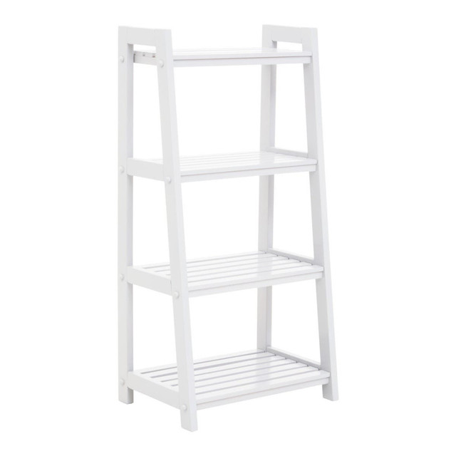 Premier Housewares Chester White Wood Four Tier Shelf Unit