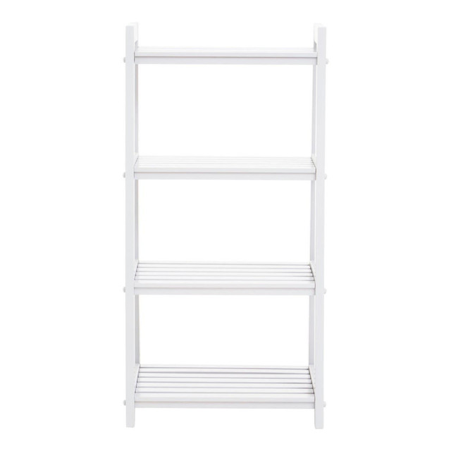 Premier Housewares Chester White Wood Four Tier Shelf Unit