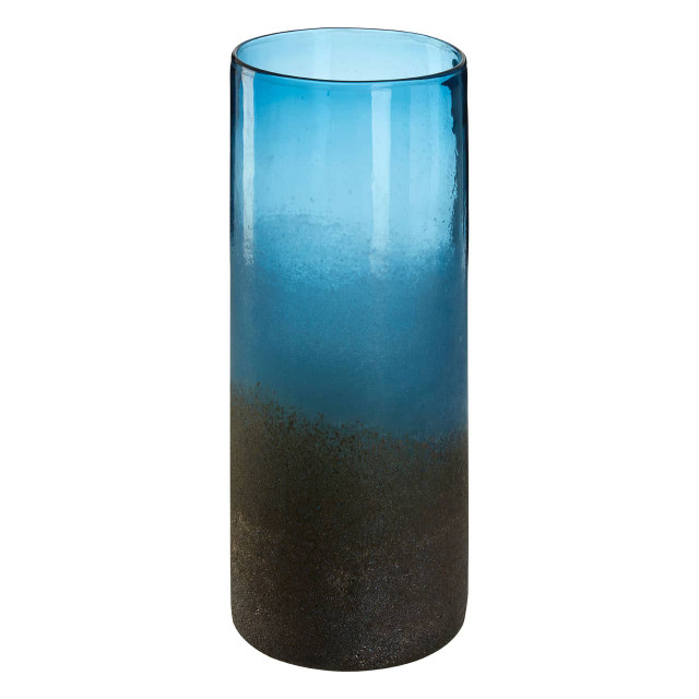 Premier Housewares Chiara Large Blue Sand Effect Vase