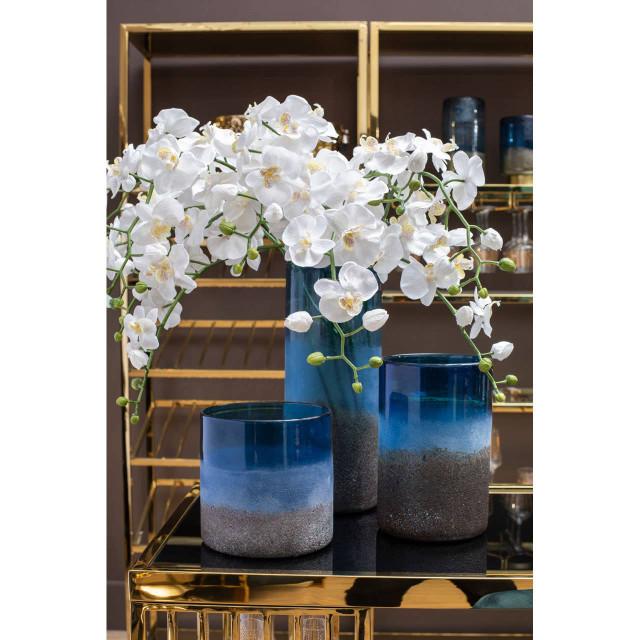 Premier Housewares Chiara Small Blue Sand Effect Vase