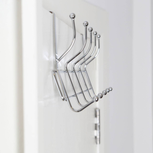 Premier Housewares Chic Ten Hook Over Door Chrome Hanger
