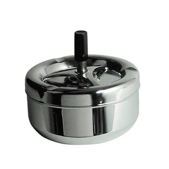 premier housewares Chrome Effect Large Spinning Ashtray