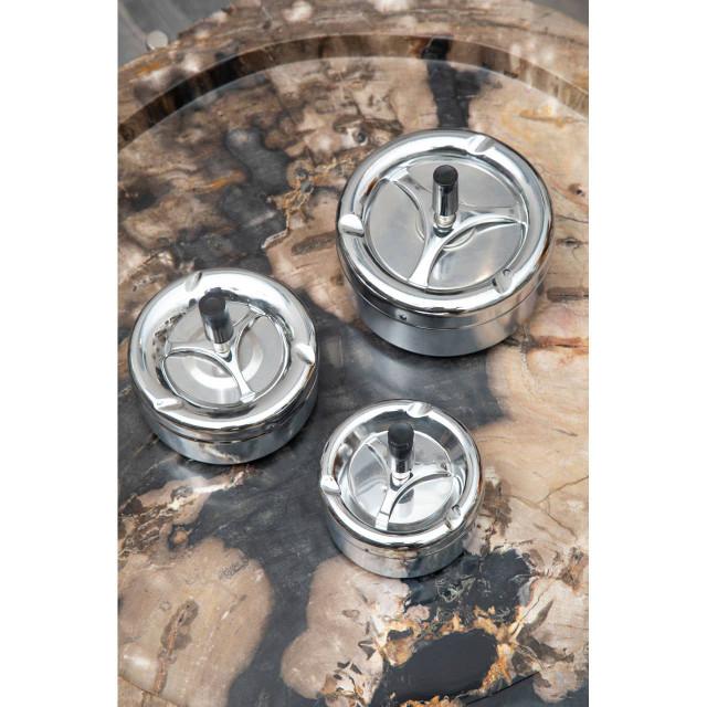 Premier Housewares Chrome Effect Medium Spinning Ashtray