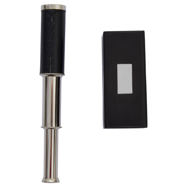 Premier Housewares Churchill Black Leather Effect Telescope With Box