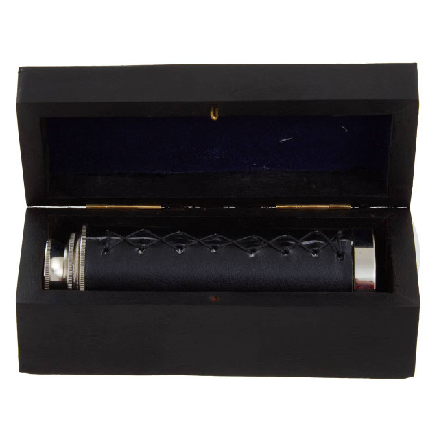 premier housewares Churchill Black Leather Effect Telescope with Box