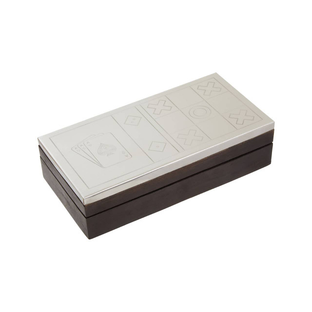 Premier Housewares Churchill Games 3 In 1 Noughts And Crosses Dice And Playing Cards Set