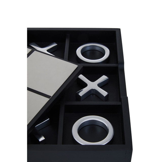 Premier Housewares Churchill Games Black And Silver Noughts And Crosses