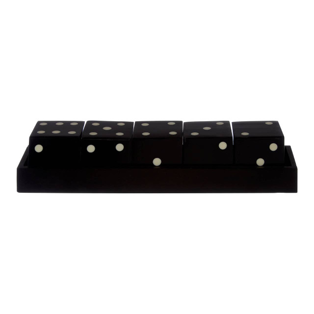 premier housewares Churchill Games Black and White 5 Dice Set