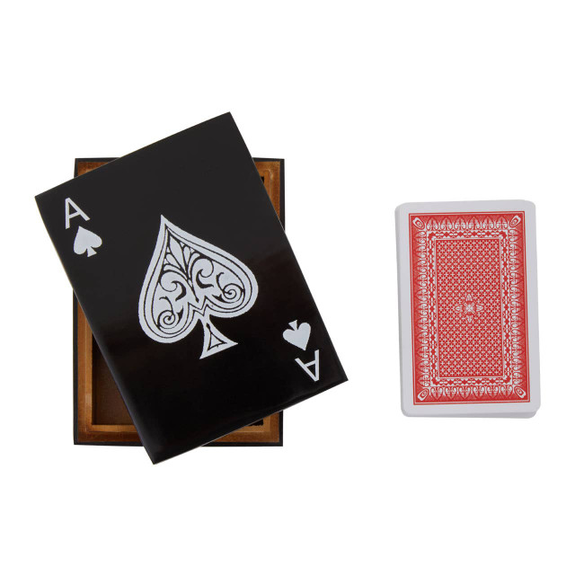 Premier Housewares Churchill Games Black And White Card Box With Playing Cards