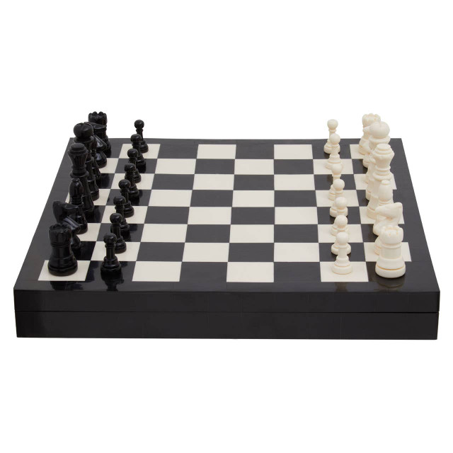 Premier Housewares Churchill Games Black And White Chess Set