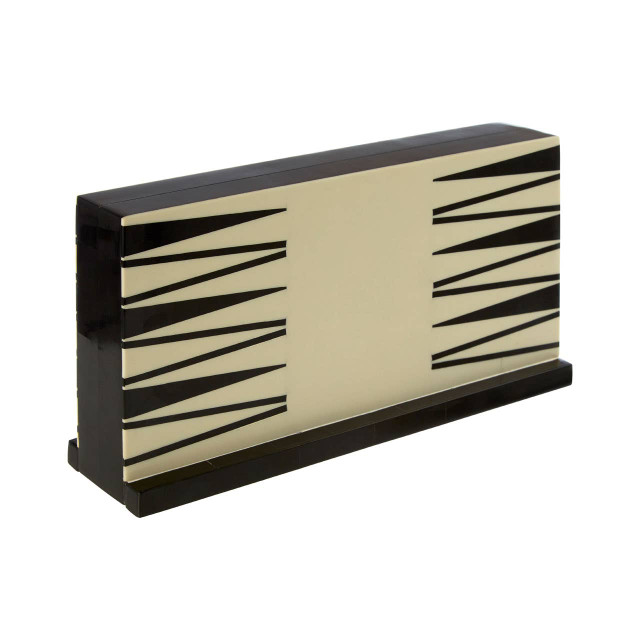 Premier Housewares Churchill Games Black And White Foldable Backgammon Set
