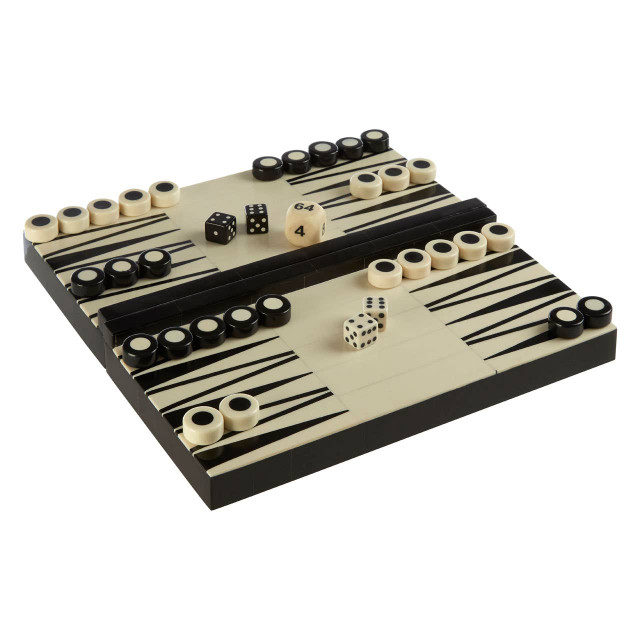 premier housewares Churchill Games Black and White Foldable Backgammon Set