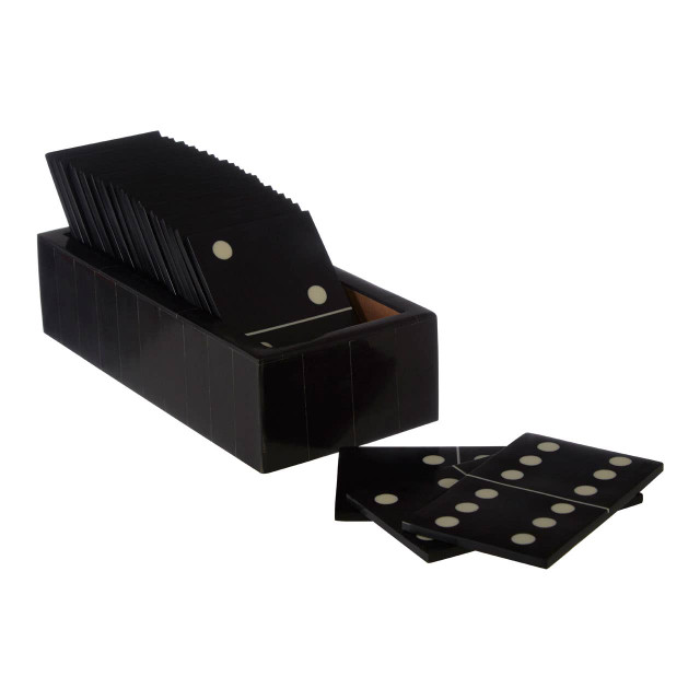 Premier Housewares Churchill Games Black Domino Set With Black Dominoes