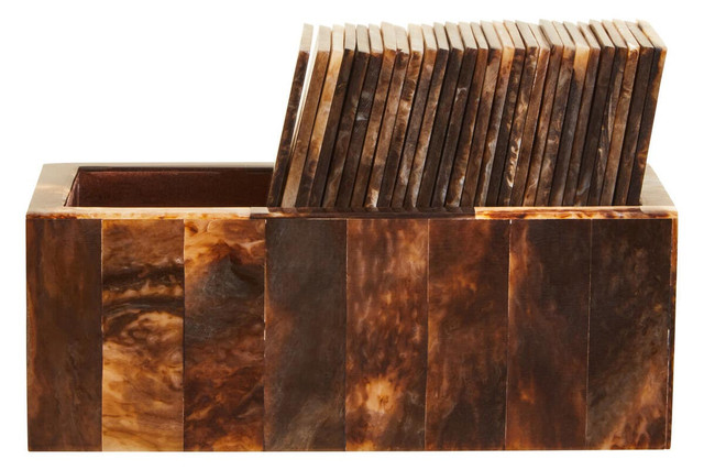 premier housewares Churchill Games Brown and Black Finish Domino Set