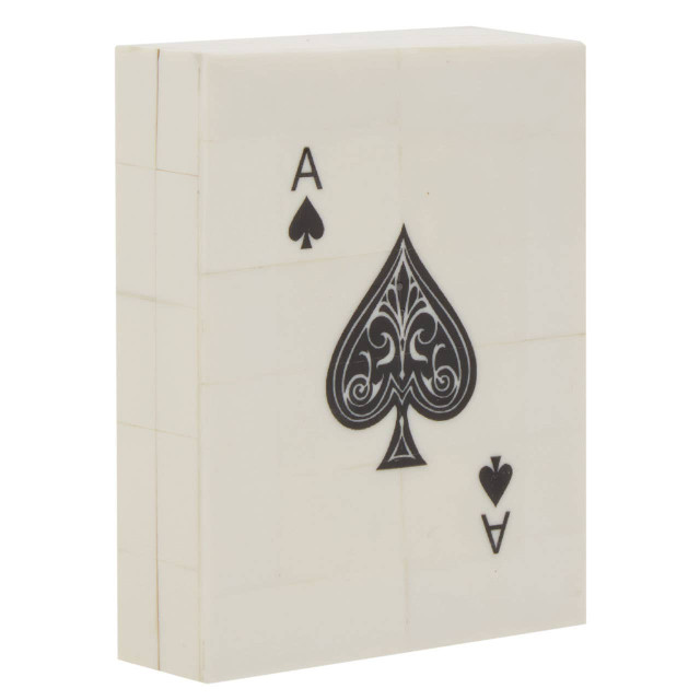 premier housewares Churchill Games Cream and Black Card Box with Playing Cards