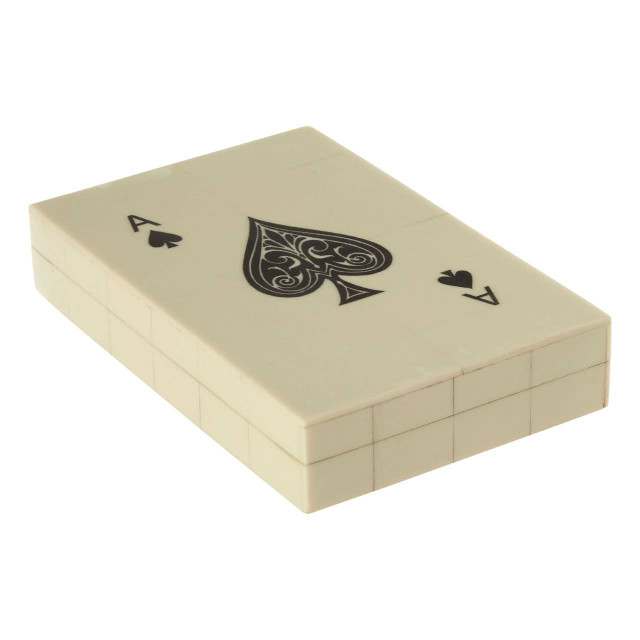 Premier Housewares Churchill Games Cream Two Section Card Box With Playing Cards