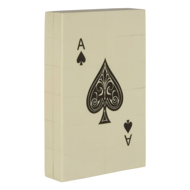 premier housewares Churchill Games Cream Two Section Card Box with Playing Cards