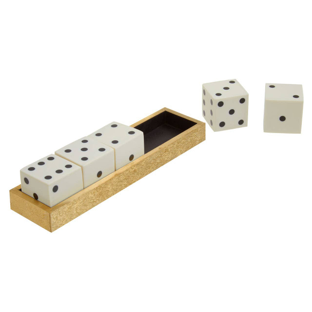Premier Housewares Churchill Games Gold Dice Set With 5 White Dice