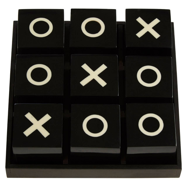 premier housewares Churchill Games Large Black and White Noughts & Crosses Game