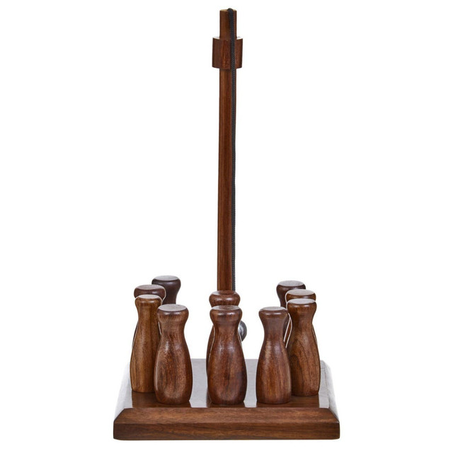premier housewares Churchill Games Sheesham Wood Bar Skittle Set