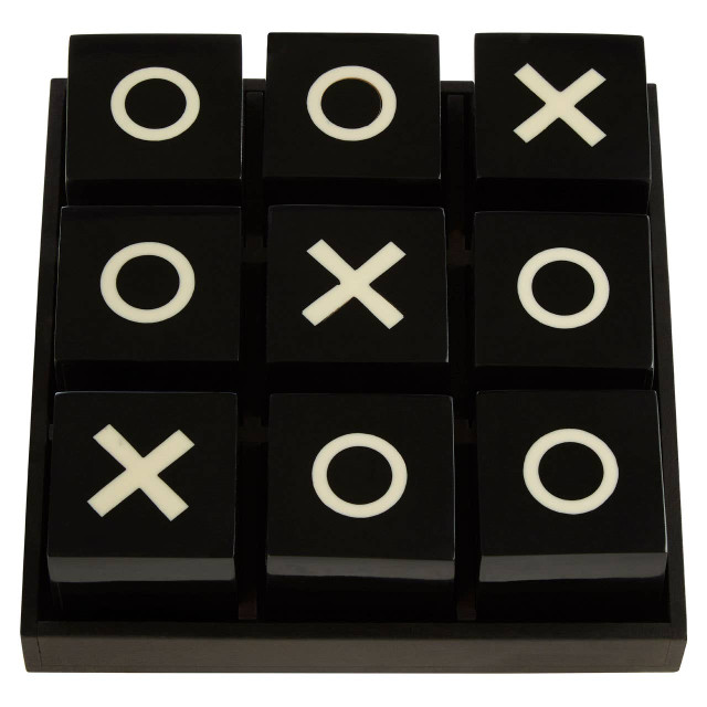 premier housewares Churchill Games Small Black and White Noughts & Crosses Game