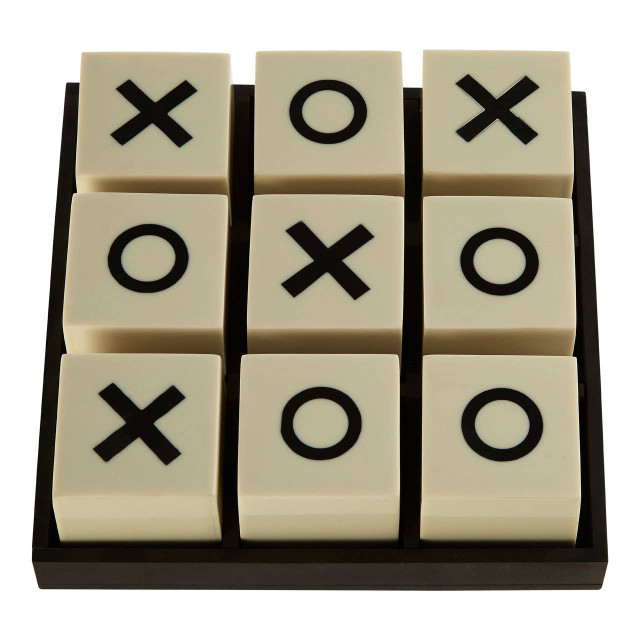 premier housewares Churchill Games Small White and Black Noughts & Crosses Game