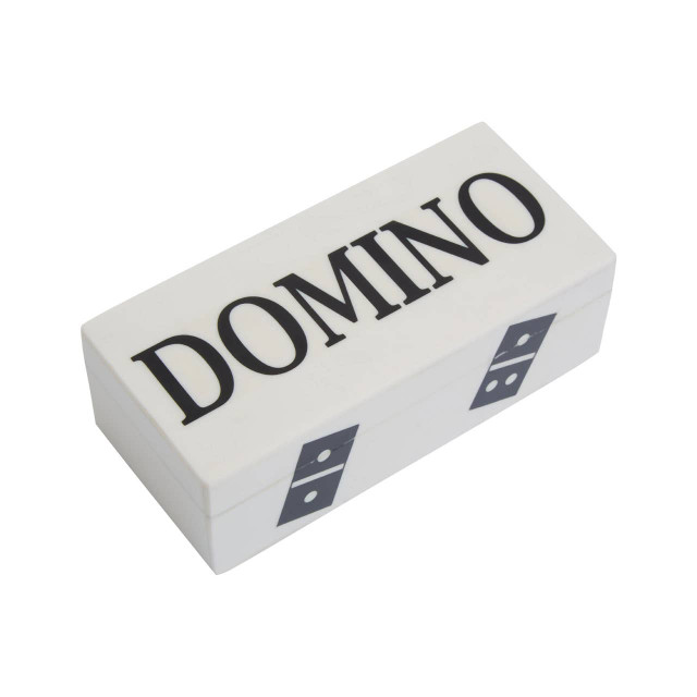 Premier Housewares Churchill Games White And Black Domino Box