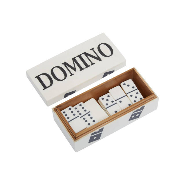 Premier Housewares Churchill Games White And Black Domino Box