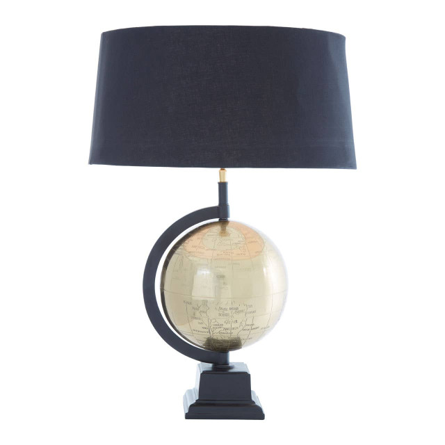 Premier Housewares Churchill Globe Antique Brass Table Lamp