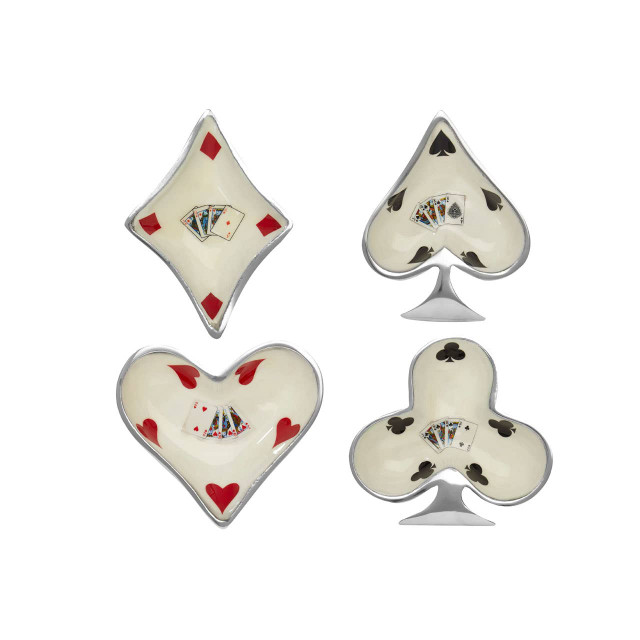 premier housewares Churchill Set of 4 Playing Cards Design Bowls