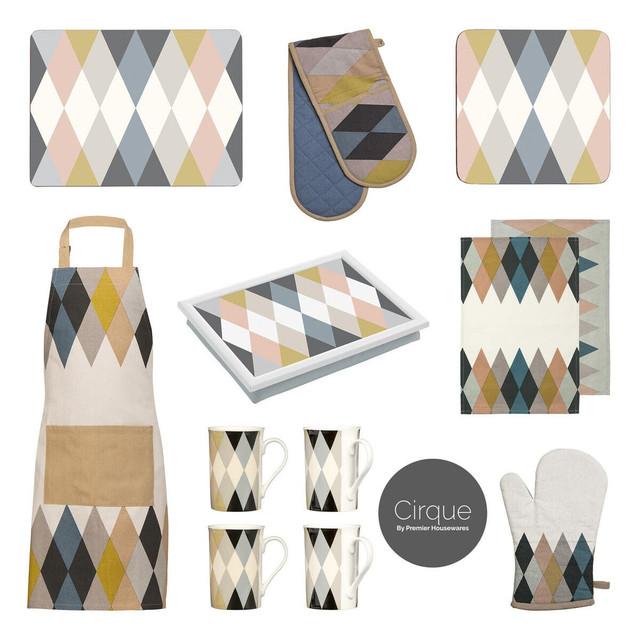 Premier Housewares Cirque Harlequin Set Of Four Placemats