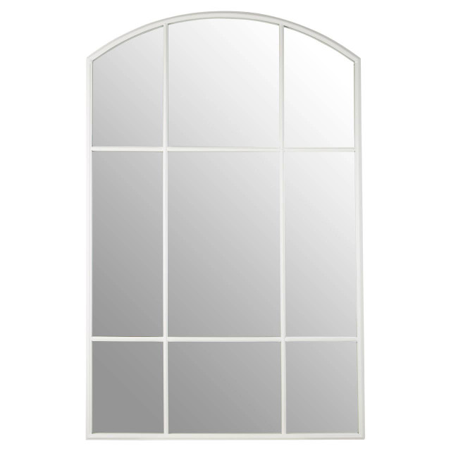 Premier Housewares Claren Matt White Window Pane Wall Mirror