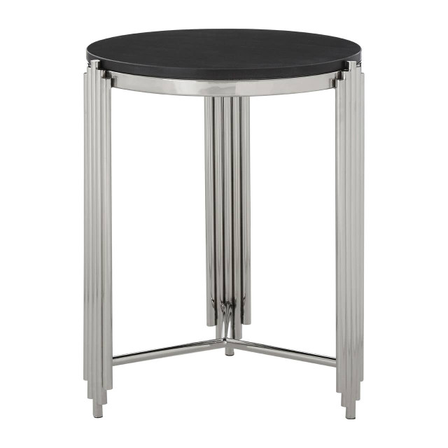 Premier Housewares Clarice Granite Top Round Side Table