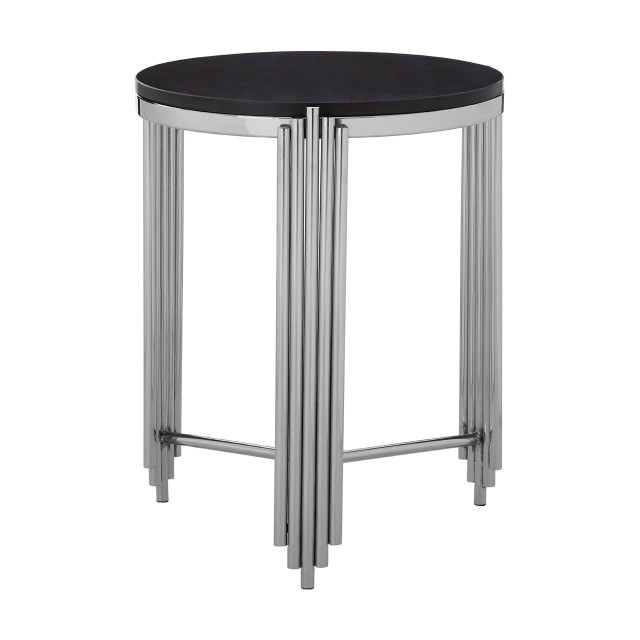 premier housewares Clarice Granite Top Round Side Table